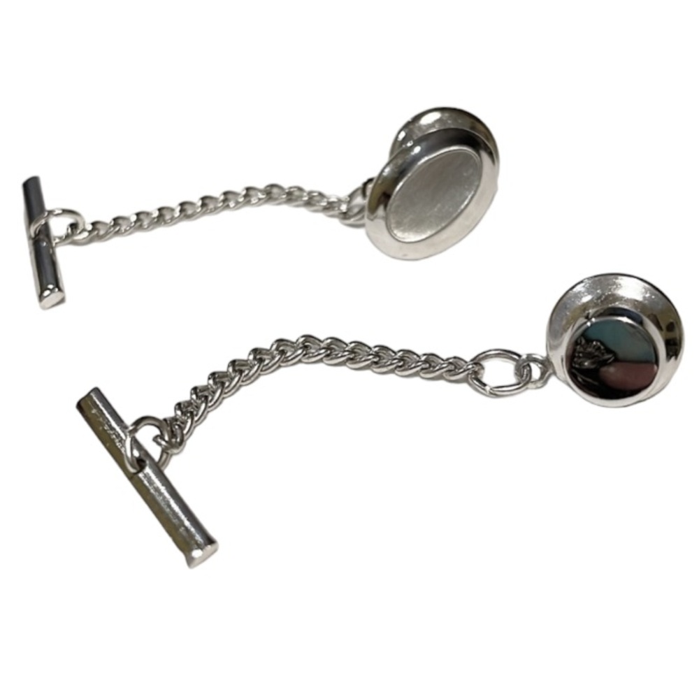 Vintage silver tie pin bundle of two